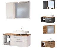 Waschtisch-Set >Davos V< in Alufarben aus MDF -...