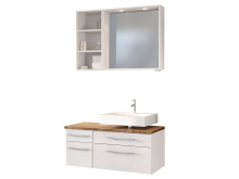 Waschtisch-Set >Davos VII< in Weiß aus MDF - 90x41x18cm (BxHxT)
