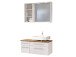 Waschtisch-Set >Davos VII< in Weiß aus MDF - 90x41x18cm (BxHxT)