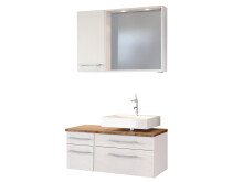 Waschtisch-Set >Davos IX< in Weiß aus MDF - 90x41x18cm (BxHxT)
