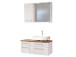 Waschtisch-Set >Davos IX< in Weiß aus MDF - 90x41x18cm (BxHxT)