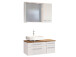 Waschtisch-Set >Davos X< in Weiß aus MDF - 90x41x18cm (BxHxT)