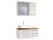 Waschtisch-Set >Davos X< in Weiß aus MDF - 90x41x18cm (BxHxT)