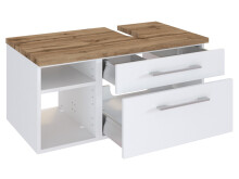 Waschtisch-Set >Davos XI< in Weiß aus MDF - 90x41x18cm (BxHxT)