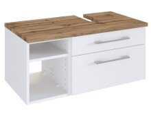 Waschtisch-Set >Davos XI< in Weiß aus MDF - 90x41x18cm (BxHxT)
