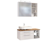 Waschtisch-Set >Davos XII< in Weiß aus MDF - 90x41x18cm (BxHxT)