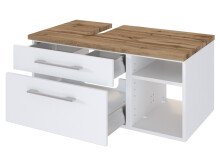 Waschtisch-Set >Davos XII< in Weiß aus MDF - 90x41x18cm (BxHxT)