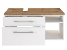 Waschtisch-Set >Davos XII< in Weiß aus MDF - 90x41x18cm (BxHxT)