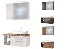 Waschtisch-Set >Davos XIII< in Alufarben aus MDF -...