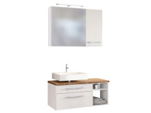 Waschtisch-Set >Davos XIV< in Weiß aus MDF - 90x41x20cm (BxHxT)