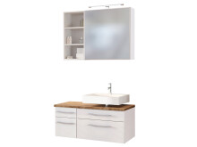 Waschtisch-Set >Davos XV< in Weiß aus MDF - 90x41x18cm (BxHxT)
