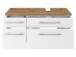 Waschtisch-Set >Davos XV< in Weiß aus MDF - 90x41x18cm (BxHxT)