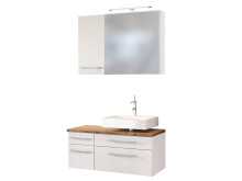 Waschtisch-Set >Davos XVII< in Weiß aus MDF - 90x41x20cm (BxHxT)