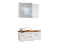 Waschtisch-Set >Davos XVIII< in Weiß aus MDF - 90x41x20cm (BxHxT)