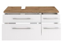 Waschtisch-Set >Davos XVIII< in Weiß aus MDF - 90x41x20cm (BxHxT)