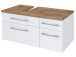 Waschtisch-Set >Davos XVIII< in Weiß aus MDF - 90x41x20cm (BxHxT)