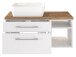 Waschtisch-Set >Davos IV< in Weiß aus Keramik - 90x14x18cm (BxHxT)