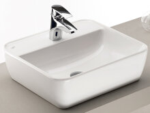 Waschtisch-Set >Davos V< in Weiß aus Keramik - 90x14x18cm (BxHxT)