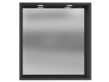 Waschtisch-Set >Davos VI< in Alufarben aus Keramik - 90x14x18cm (BxHxT)