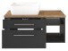 Waschtisch-Set >Davos VI< in Alufarben aus Keramik - 90x14x18cm (BxHxT)