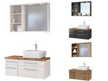 Waschtisch-Set >Davos VII< in Alufarben aus Keramik...