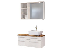 Waschtisch-Set >Davos VII< in Weiß aus Keramik - 90x14x18cm (BxHxT)