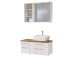 Waschtisch-Set >Davos VII< in Weiß aus Keramik - 90x14x18cm (BxHxT)