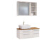 Waschtisch-Set >Davos VIII< in Weiß aus Keramik - 90x14x18cm (BxHxT)
