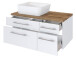Waschtisch-Set >Davos VIII< in Weiß aus Keramik - 90x14x18cm (BxHxT)