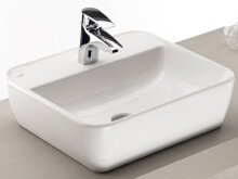 Waschtisch-Set >Davos IX< in Weiß aus Keramik - 90x14x18cm (BxHxT)