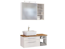 Waschtisch-Set >Davos XII< in Weiß aus Keramik - 90x14x18cm (BxHxT)