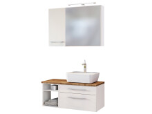 Waschtisch-Set >Davos XIII< in Weiß aus Keramik - 90x14x20cm (BxHxT)