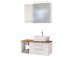 Waschtisch-Set >Davos XIII< in Weiß aus Keramik - 90x14x20cm (BxHxT)