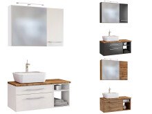 Waschtisch-Set >Davos XIV< in Alufarben aus Keramik...