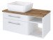 Waschtisch-Set >Davos XIV< in Weiß aus Keramik - 90x14x20cm (BxHxT)