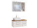 Waschtisch-Set >Davos XVI< in Weiß aus Keramik - 90x14x18cm (BxHxT)