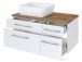 Waschtisch-Set >Davos XVI< in Weiß aus Keramik - 90x14x18cm (BxHxT)