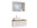 Waschtisch-Set >Davos XVI< in Weiß aus Keramik - 90x14x18cm (BxHxT)