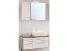 Waschtisch-Set >Davos XVII< in Weiß aus Keramik - 90x14x20cm (BxHxT)