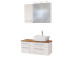 Waschtisch-Set >Davos XVII< in Weiß aus Keramik - 90x14x20cm (BxHxT)