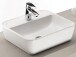 Waschtisch-Set >Davos XVII< in Weiß aus Keramik - 90x14x20cm (BxHxT)