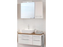 Waschtisch-Set >Davos XVIII< in Weiß aus Keramik - 90x14x20cm (BxHxT)