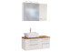 Waschtisch-Set >Davos XVIII< in Weiß aus Keramik - 90x14x20cm (BxHxT)