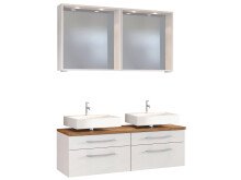 Waschtisch-Set >Davos XIX< in Weiß aus MDF - 120x41x18cm (BxHxT)