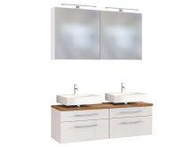 Waschtisch-Set >Davos XX< in Weiß aus MDF - 120x41x20cm (BxHxT)