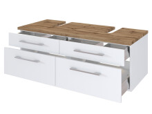 Waschtisch-Set >Davos XX< in Weiß aus MDF - 120x41x20cm (BxHxT)