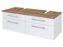 Waschtisch-Set >Davos XX< in Weiß aus MDF - 120x41x20cm (BxHxT)