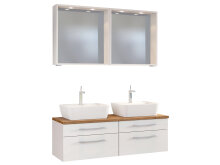 Waschtisch-Set >Davos XIX< in Weiß aus Keramik - 120x14x18cm (BxHxT)