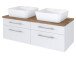 Waschtisch-Set >Davos XX< in Weiß aus Keramik - 120x14x18cm (BxHxT)