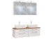 Waschtisch-Set >Davos XX< in Weiß aus Keramik - 120x14x18cm (BxHxT)